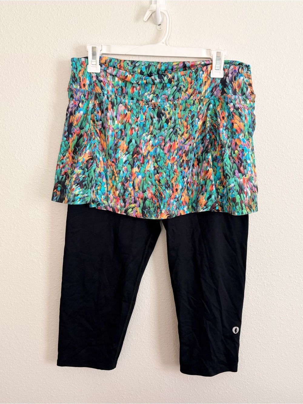 Dona Jo Tennis Pickleball Multicolor Skirt Leggings Stretch Size XL 3